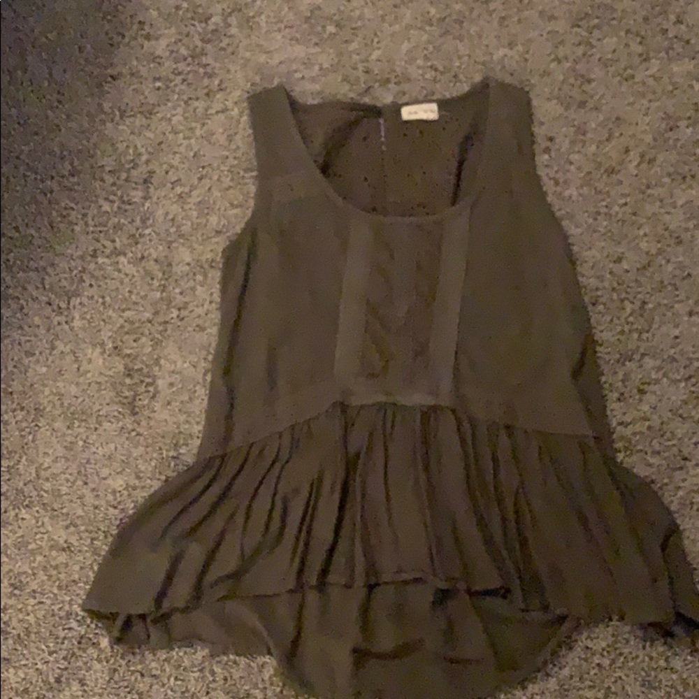 Olive green tank top